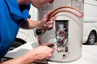 Hot Water Electrician Replacing an element